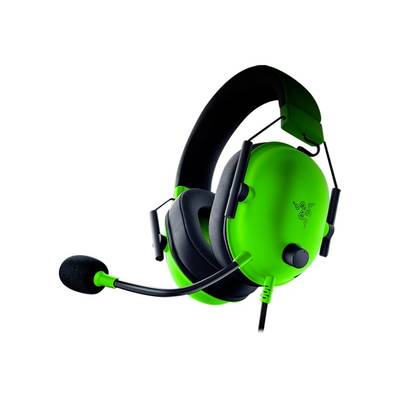 Ein grünes Gaming-Headset mit Mikrofon, gepolsterten Ohrmuscheln und einem verstellbaren Kopfbügel.