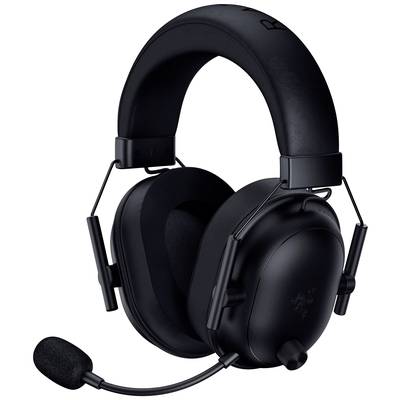 Schwarzes Gaming-Headset mit Mikrofon, gepolstertem Bügel und drehbaren Ohrmuscheln. Ideal für langes Tragen und klaren Sound.