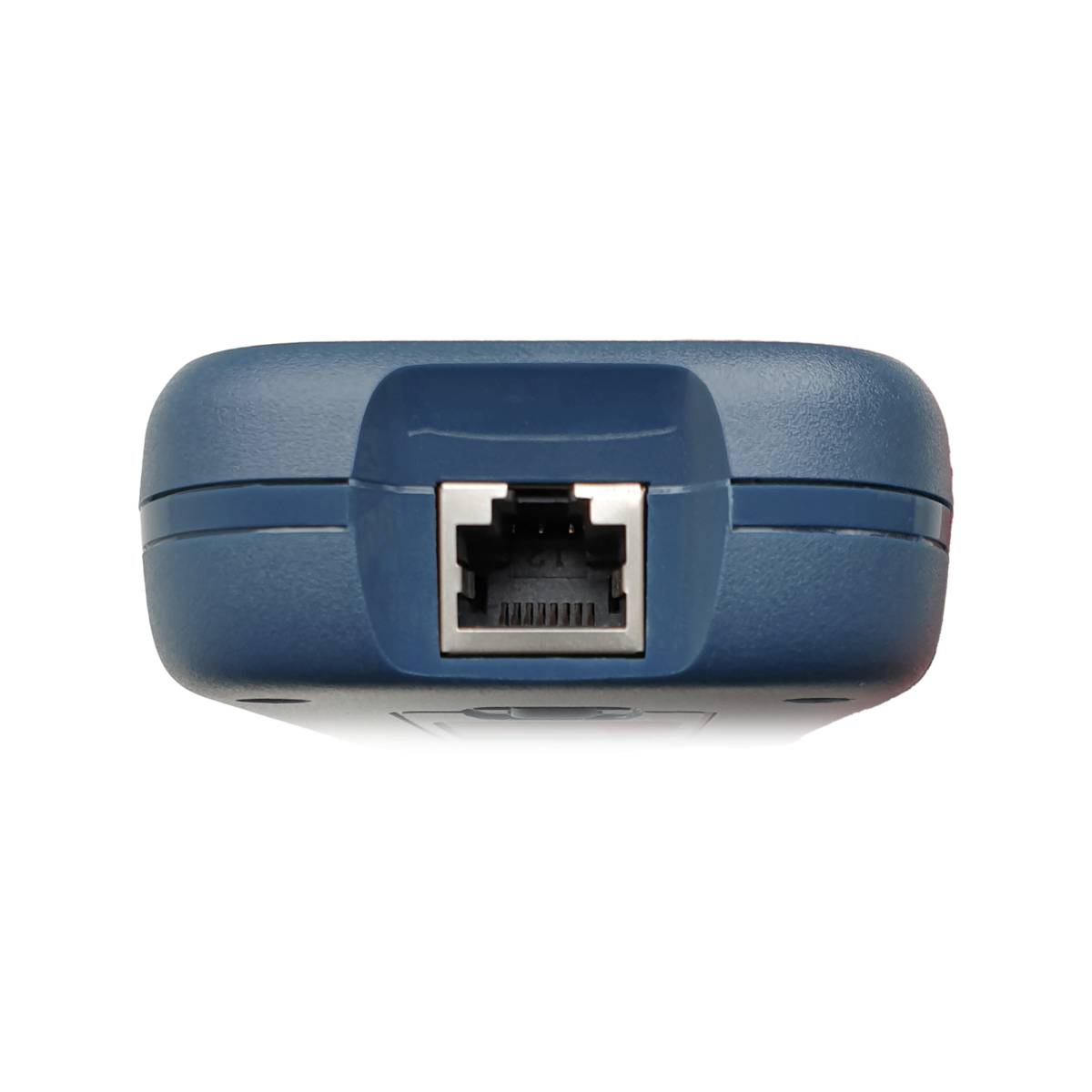 Ein Elektronikgerät mit einem Netzwerkkabelanschluss auf der Vorderseite.