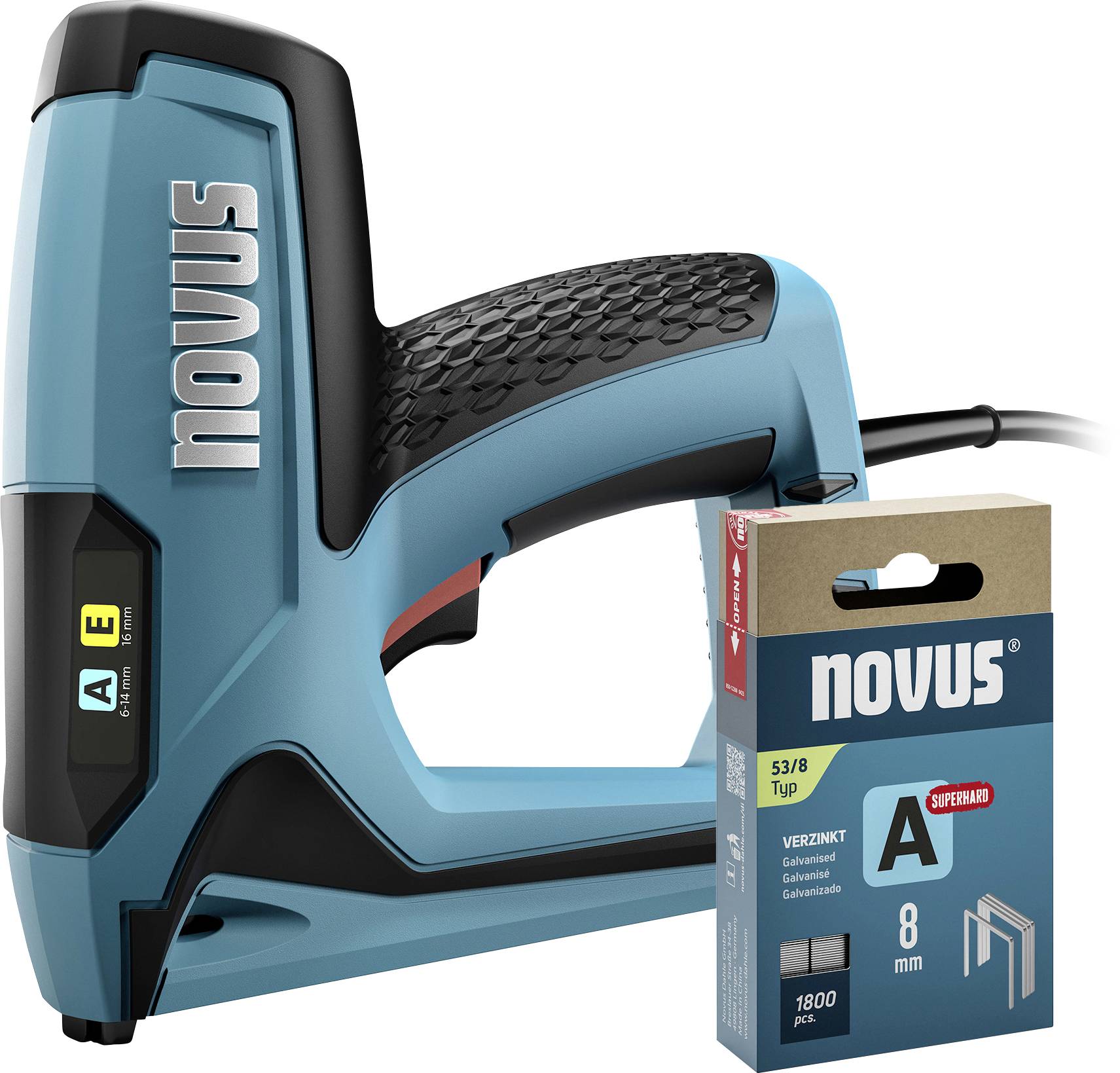 Инструменты Novus 031-0371 Электротакер Klammerntyp Тип 53 Klammernlänge 6-14 мм