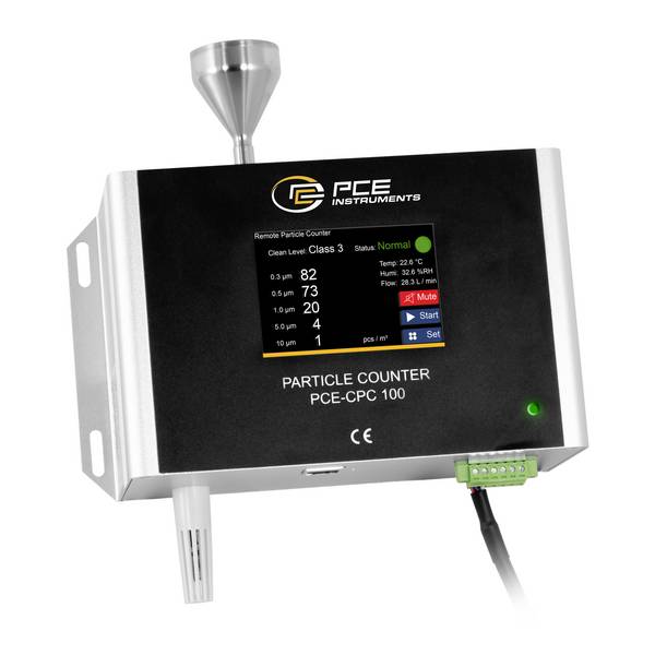 PCE Instruments Reinraum-Partikelzähler PCE-CPC 100 |Partikelkonzentration 0,3 µm..10 µm |Temperatur- und Feuchtemessung