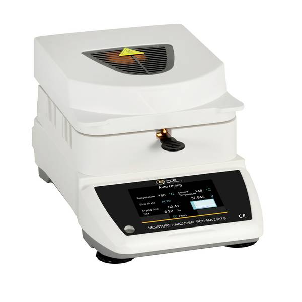PCE Instruments PCE-MA 200TS Feuchtebestimmer mit LC Touch Display |hohe Auflösung 0,01 % |MB bis 100 % |+40 bis +165 °C