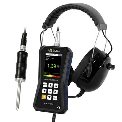 Tragbares Vibrationsprüfgerät-Set mit Sonde, Anzeigeeinheit mit Anzeige 1,39 und Kopfhörern zur Messung von Maschinenvibrationen