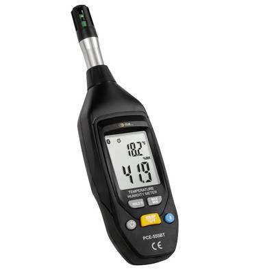 Tragbares digitales Temperatur- und Feuchtemessgerät mit Anzeige von 18,2°C und 41% relative Luftfeuchte.
