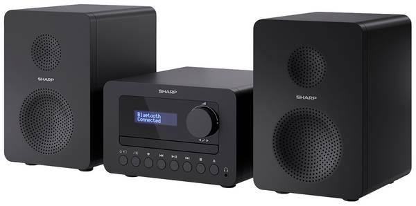 Sharp XL-B520D Stereoanlage AUX, Bluetooth®, DAB+, USB, Inkl. Fernbedienung 40 W Schwarz