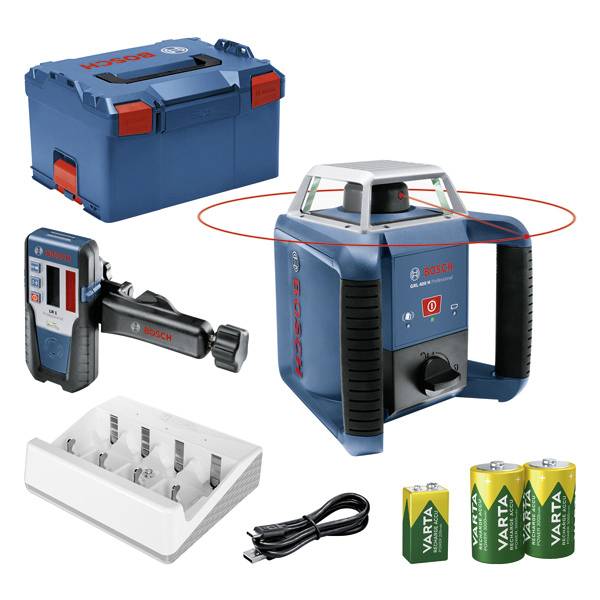 Bosch Professional GRL 400 H + LR 1 in L-BOXX Rotationslaser  selbstnivellierend Reichweite (max.): 400 m