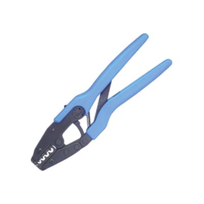 Eine blaue Kabelzange zum Abisolieren von Drähten, mit ergonomischen Griffen und einer gezahnten Kante zum Schneiden.