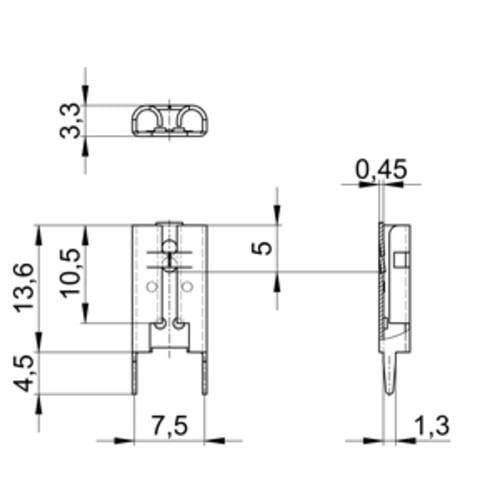 Vogt Verbindungstechnik 3867u.68 Flachsteckhülse Steckbreite: 6.30 mm Steckdicke: 0.80 mm Unisoliert 500 St.