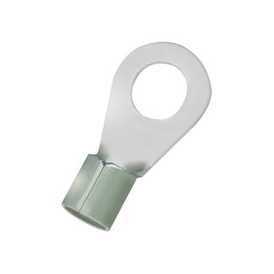 Lötösen-Anschluss aus Metall mit einem runden Ring und einem länglichen Schaft. Verwendet zur elektrischen Verbindung von Kabeln.