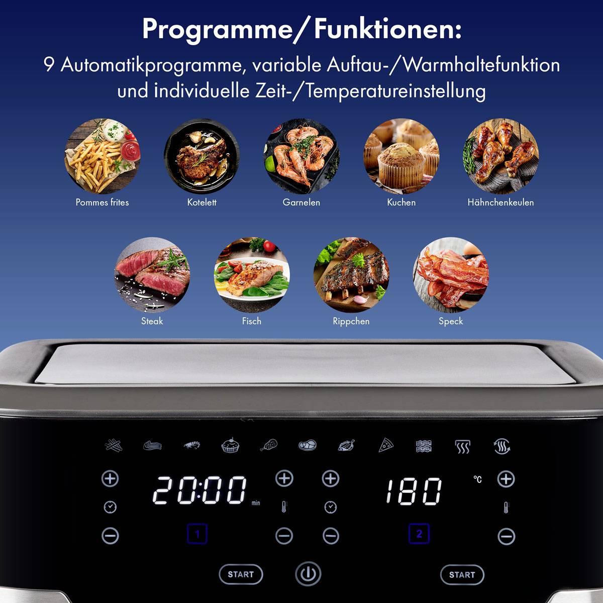 Profi Cook PC-FR 1242 H inox Heißluft-Fritteuse 9.0 l 2400 W Edelstahl-13