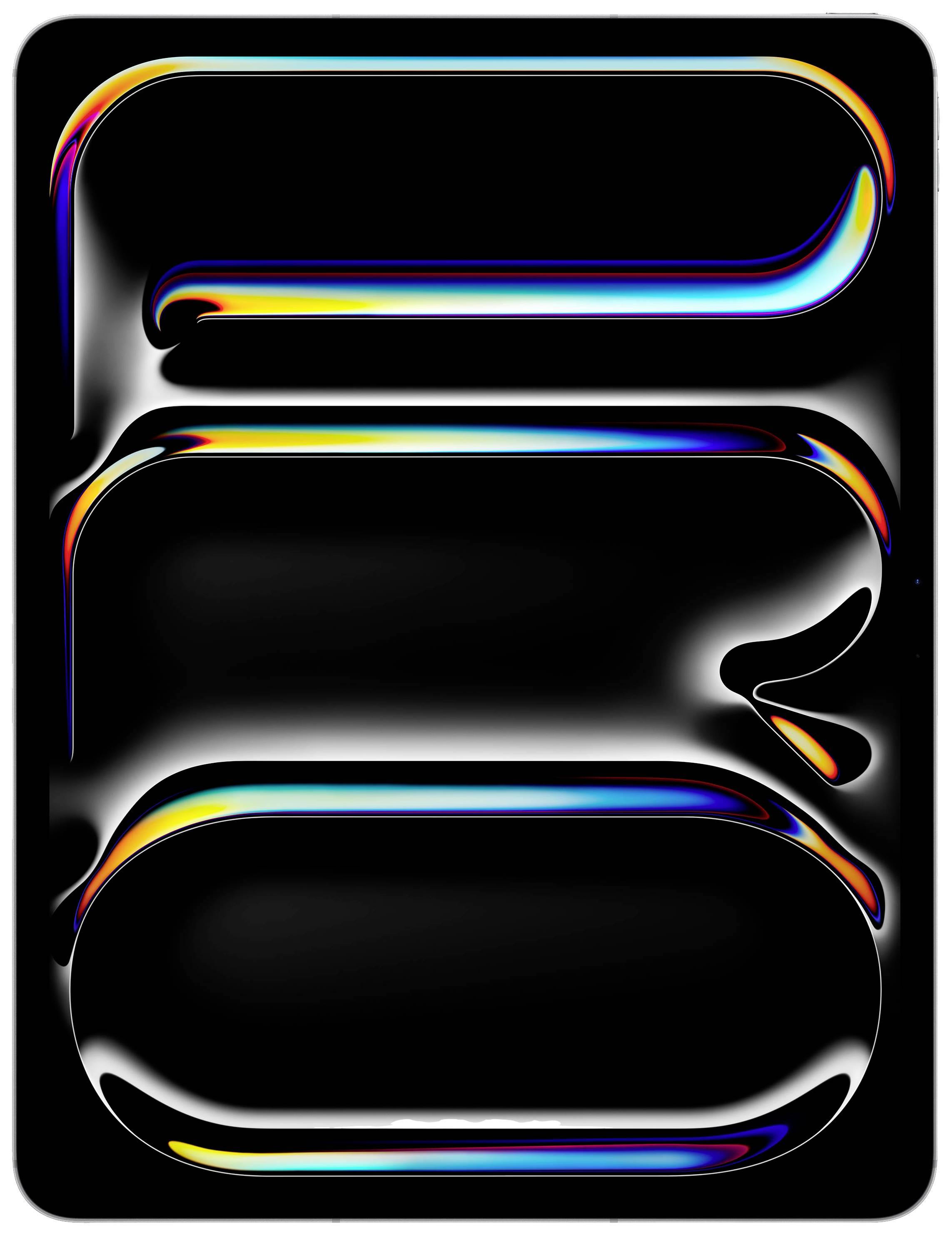 Ein stilisiertes, glänzendes '5' in leuchtenden Regenbogenfarben auf schwarzem Hintergrund. Modernes, digitales Design.