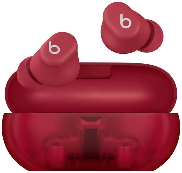 Beats Solo Buds  In Ear Headset Bluetooth® Stereo Transparent Red  Headset, Ladecase, Lautstärkeregelung