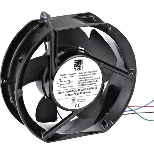 Thumbnail - TRU COMPONENTS TC-NA17050-D Axiallüfter 230 V/AC, 120 V/AC 310 m³/h (L x B x H) 172 x 150 x 50 mm