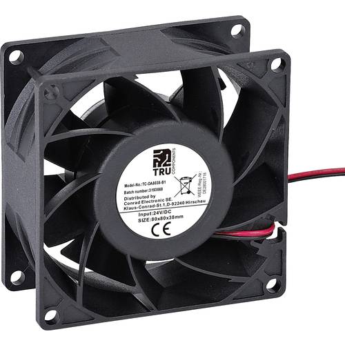 TRU COMPONENTS TC-DA8038-B1 Axiallüfter 24 V/DC 110 m³/h (L x B x H) 80 x 80 x 38 mm