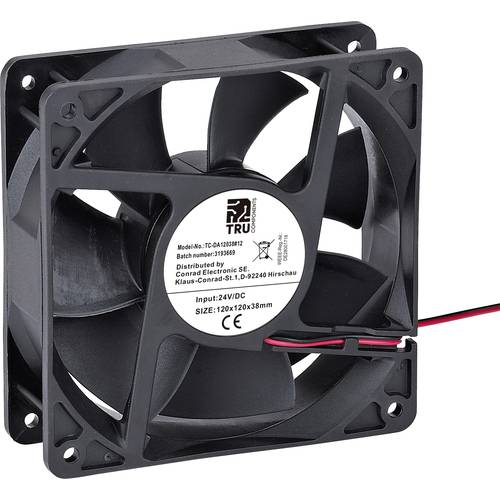 TRU COMPONENTS TC-DA12038-12 Axiallüfter 24 V/DC 220.8 m³/h (L x B x H) 120 x 120 x 38 mm