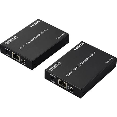 SpeaKa Professional SP-HDE-350 HDMI® HDMI Extender über Netzwerkkabel RJ45 KVM-Funktion (Tastatur, Bildschirm, Maus) 150...