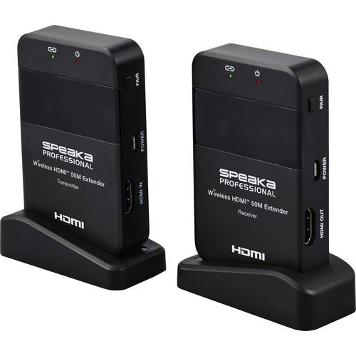 Thumbnail - SpeaKa Professional SP-HDE-320 HDMI-Funkübertragung (Set) 50 m 5 GHz 1920 x 1080 Pixel