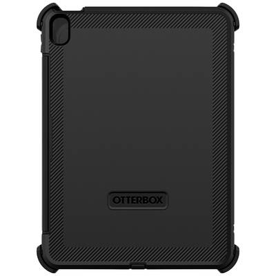 Schwarze Schutzhülle für Tablet, robustes Design mit strukturiertem Rand. Markenname 'Otterbox' auf der Rückseite.