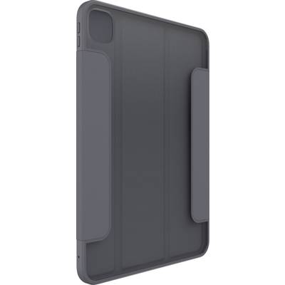 Tablet in einer dunkelgrauen Schutzhülle, aufrecht stehend. Die Hülle hat zwei seitliche Griffe für Stabilität und einfachen Transport.