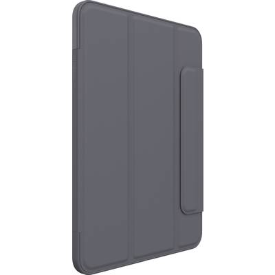 Dunkelgraue Tablet-Hülle mit faltbarem Design, geeignet für die Aufbewahrung oder den Schutz eines Tablets.