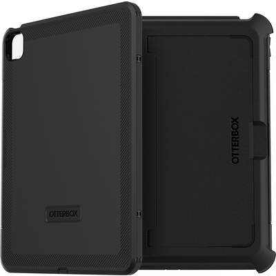 Schwarzes Otterbox-Tabletgehäuse mit verstärkten Ecken und strukturierter Rückseite, bietet robusten Schutz für elektronische Geräte.