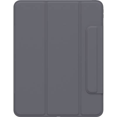 Ein geschlossenes, graues Etui für ein Tablet, mit einer Klapphülle, die Schutz und Komfort bietet.