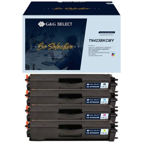 G&G Toner ersetzt Brother TN-423 Kompatibel Kombi-Pack Schwarz, Cyan, Magenta, Gelb TN-423BK/TN-423C/TN-423M/TN-423Y GS-...