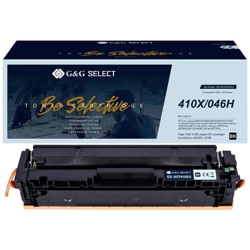 G&G Toner ersetzt HP, Canon 410X, 046H Kompatibel Schwarz CF410X/Cartridge 046H Black GS-HCF410X(U)