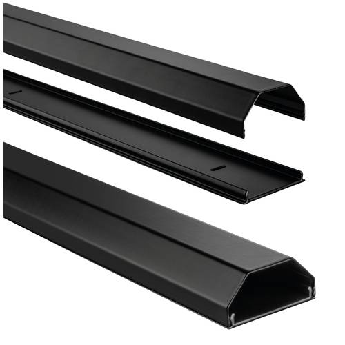 Thumbnail - hama 00220987 Alu-Kabelkanal, eckig, 110 x 5 x 2,6 cm, Schwarz
