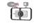 Rig für Smartphones mit angebrachtem Rode-Mikrofon und LED-Licht; ideal für mobile Videoproduktionen und Vlogging.