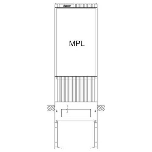 Thumbnail - Hager ZAL205P Verteilersäule Grau (RAL 7035) 1 St.