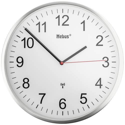 Thumbnail - Mebus 19411 Funk Wanduhr 30 cm Silber
