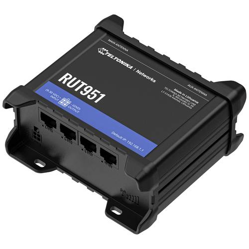 Thumbnail - Teltonika RUT951 - Router für Mobilfunknetz - Schwarz - Aluminium - Kunststoff -