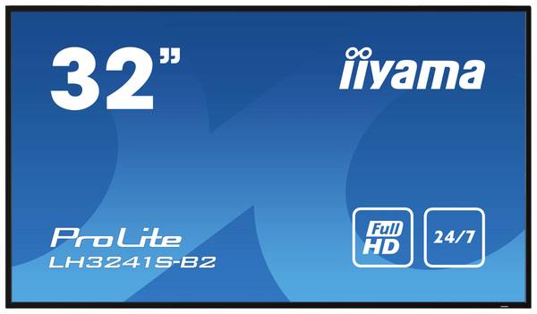 Iiyama ProLite LH3241S-B2 Digital Signage Display EEK: G (A - G) 80 cm (31.5 Zoll) 1920 x 1080 Pixel 24/7 Anti-Einbrenn-Funktion, Media Playback-Funktion, Lautsprecher integriert