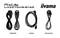 'Drei Kabel für den iiyama ProLite LH3275HS-B1AG: Stromkabel, HDMI-Kabel und RS-232C-Kabel.'