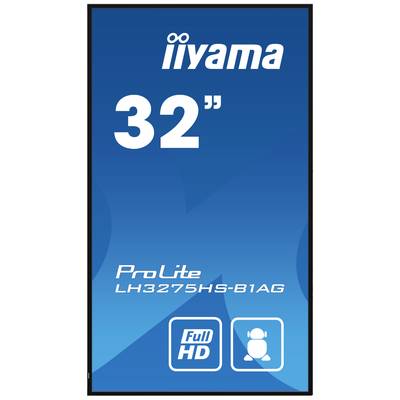 Ein Werbebildschirm für einen 32-Zoll-iiyama-Monitor, Modell ProLite LH3275HS-B1AG, mit Full-HD-Anzeige und Blaulicht-Reduzierung.