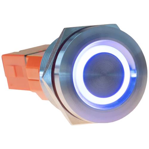 Joy-it 22T-02 22T-02 Tastschalter 24 V 2 A 1 x Ein/Aus rastend Rot, Blau (Ø x L) 25 mm x 22.7 mm IK10, IP68 1 St.