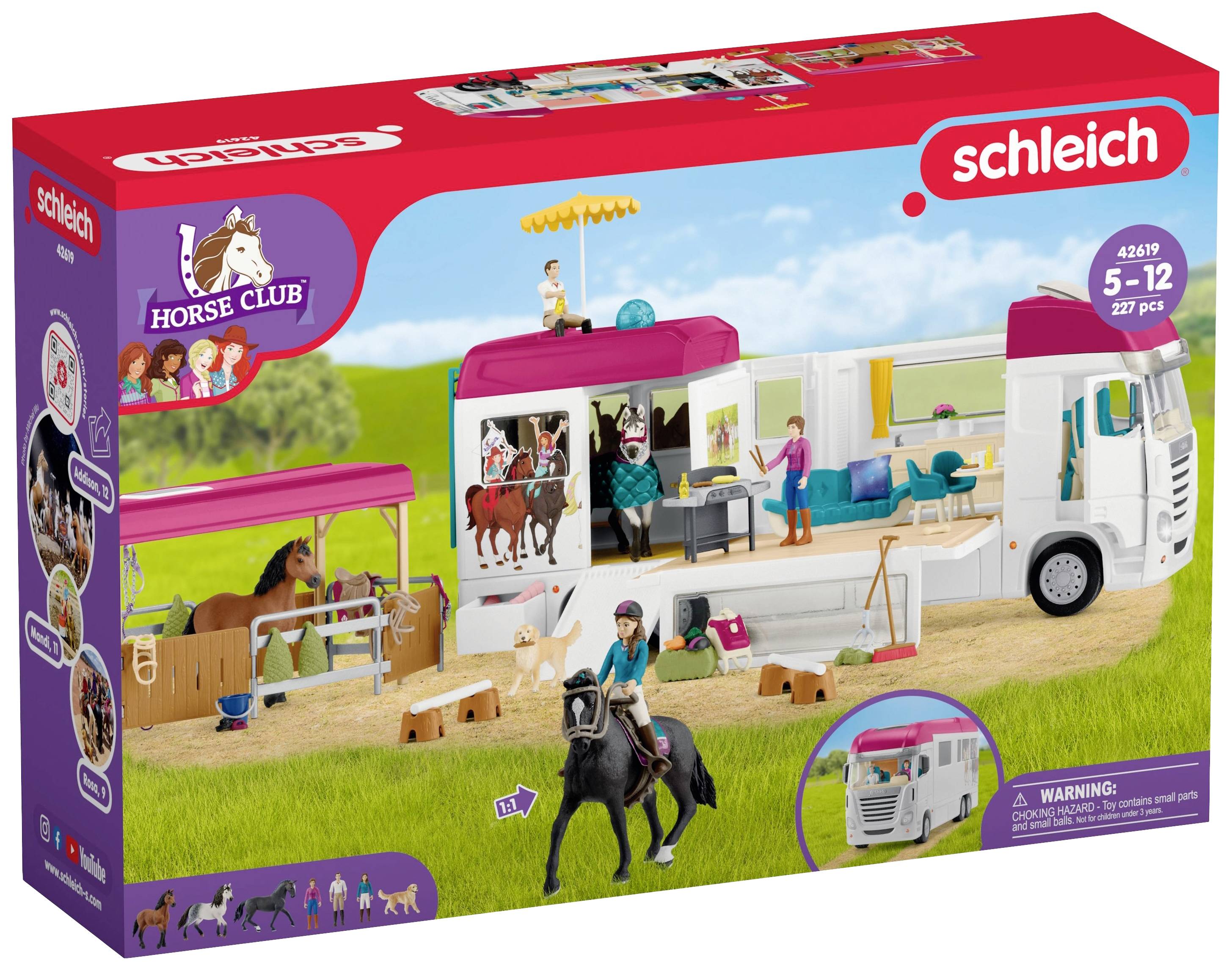 Schleich Pferde-Truck Set für Kinder von 5 bis 12 Jahren. Enthält Figuren und Zubehör für Pferdespiel; Farbe und Modell abgebildet.