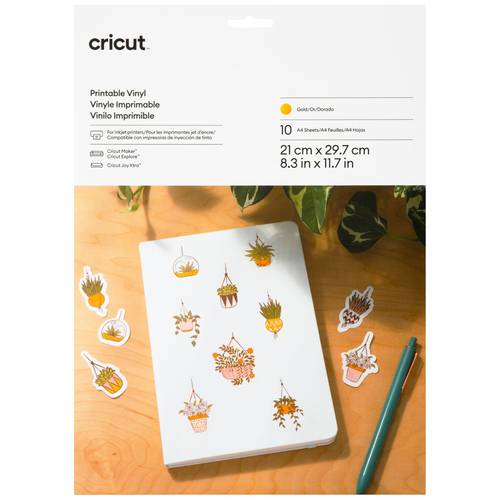 Cricut Printable Vinyl A4 Folien-Set Schnittbreite 29.7 cm Gold