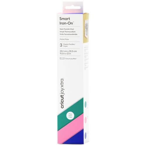 Cricut Smart Iron-On Joy Xtra Folien-Set Schnittbreite 30.5 cm Türkisblau, Pink, Königsblau