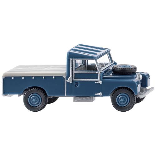 Wiking 010702 H0 PKW Modell Land Rover Pickup, azurblau