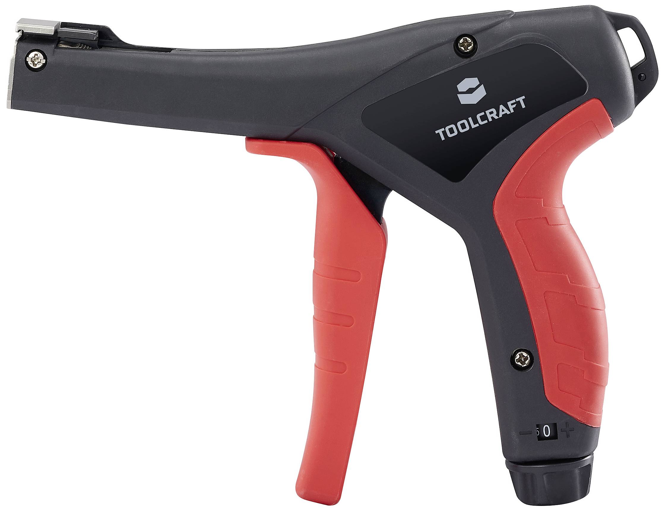 Bild eines grauen und roten Kabelbinders, der hauptsächlich zum Bündeln von Kabeln oder zum Befestigen von Objekten verwendet wird.