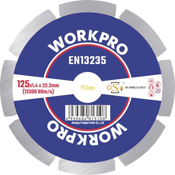 WorkPro GSOSSE-2 Trennscheibe 125 mm 1 St. Keramik, Porzellan, Marmor, Mauerwerk, Glas, Kalkstein, Granit, Naturstein, Sandstein