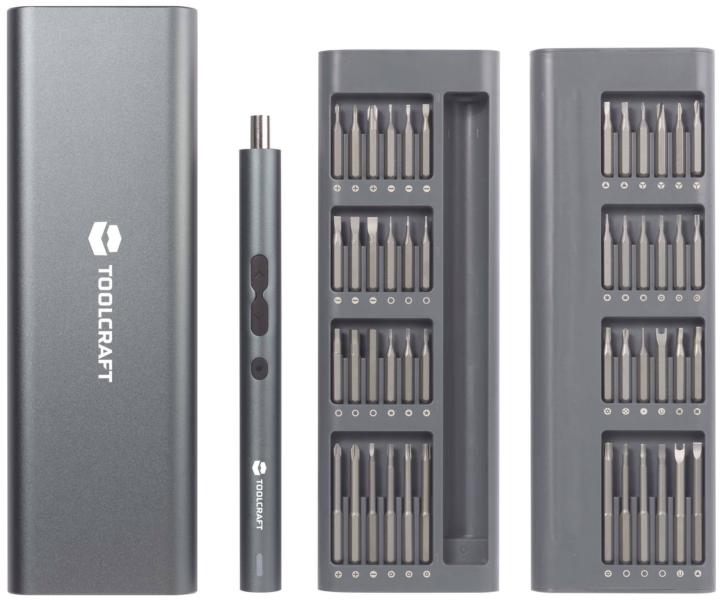 TOOLCRAFT TO-9610278 E-skruvdragare 3.7 V 350 mAh Litium inkl. laddningskabel, Inkl. förvaringslåda