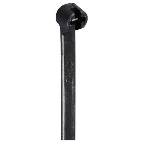 TRU COMPONENTS TC-12814140 Kabelbinder 140 mm 3.6 mm Schwarz mit Metallzunge, UV-Witterungsstabil 100 St.