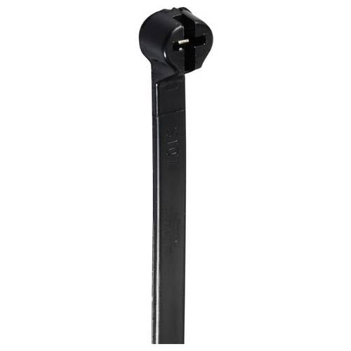 TRU COMPONENTS TC-12814188 Kabelbinder 200 mm 4.8 mm Schwarz mit Metallzunge, UV-Witterungsstabil 100 St.