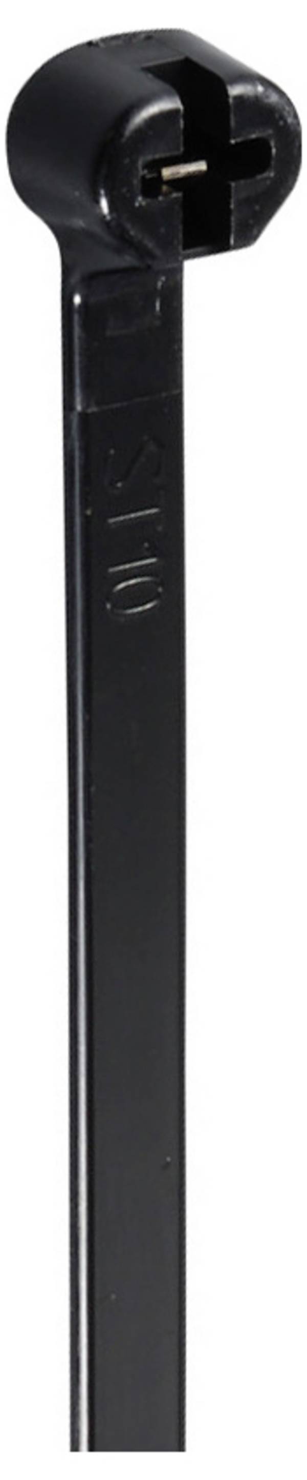 TRU COMPONENTS TC-12814200 Kabelbinder 370 mm 7 mm Schwarz mit Metallzunge, UV-Witterungsstabil 100 St.