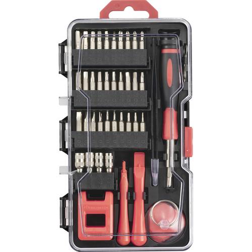 TOOLCRAFT TO-9610683 Reparaturset Heimwerker, Handy mit Werkzeughalter 79teilig