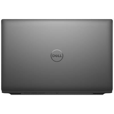 Grauer Laptopdeckel mit 'Dell'-Logo in der Mitte.