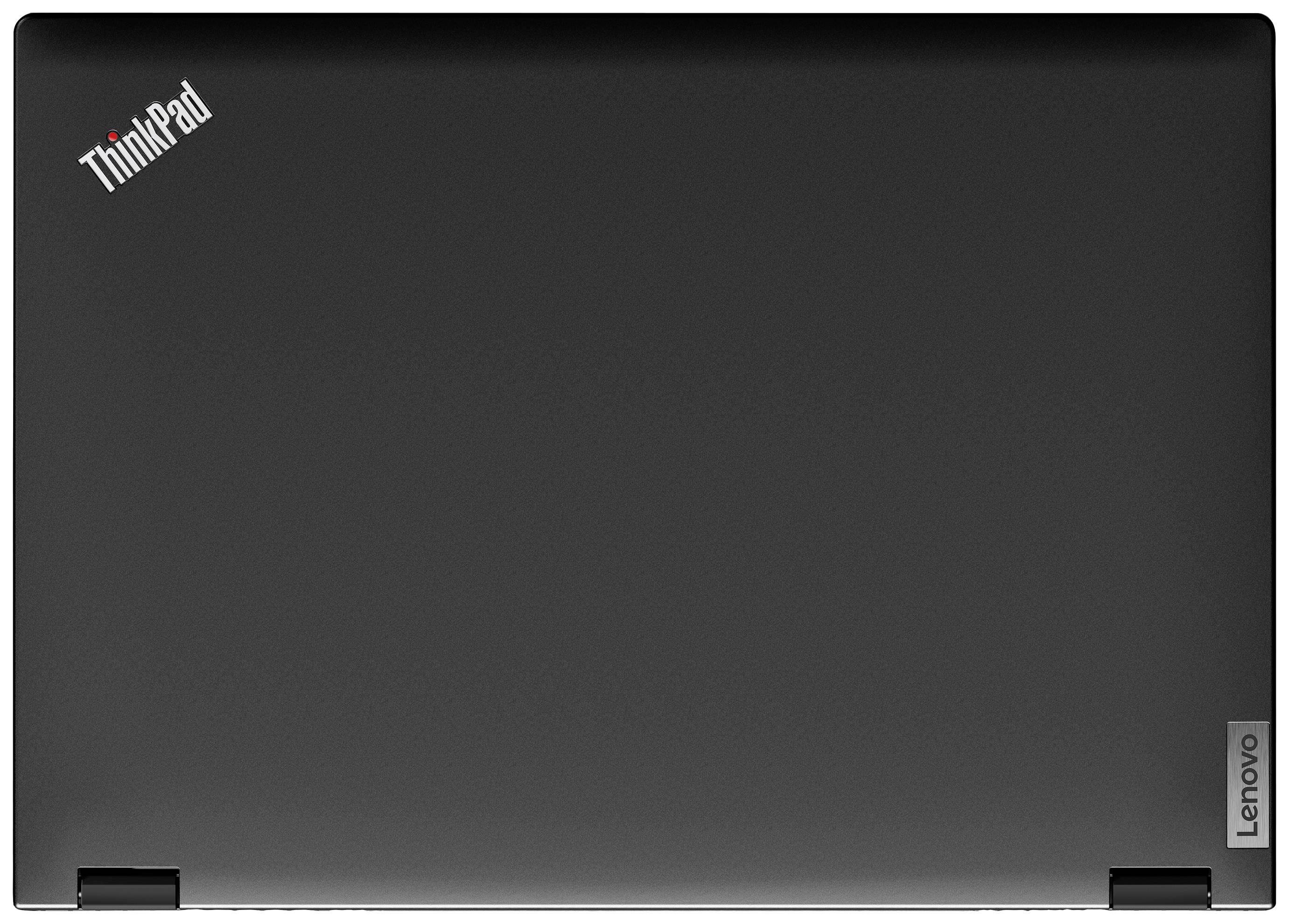Ein geschlossenes, schwarzes Lenovo ThinkPad ohne sichtbare Details oder Zusätze.